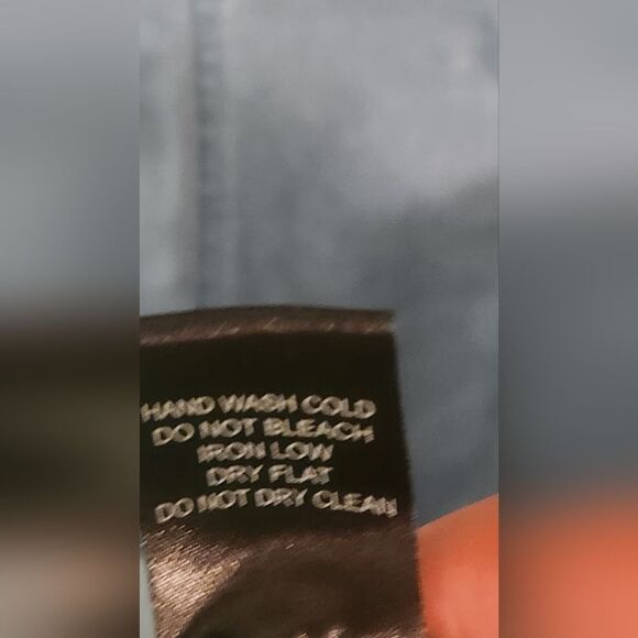 Blushe L  Boho OffShoulder Puff Sleeve Button Front Bodycon MiniDress LightDenim - Picture 8 of 11